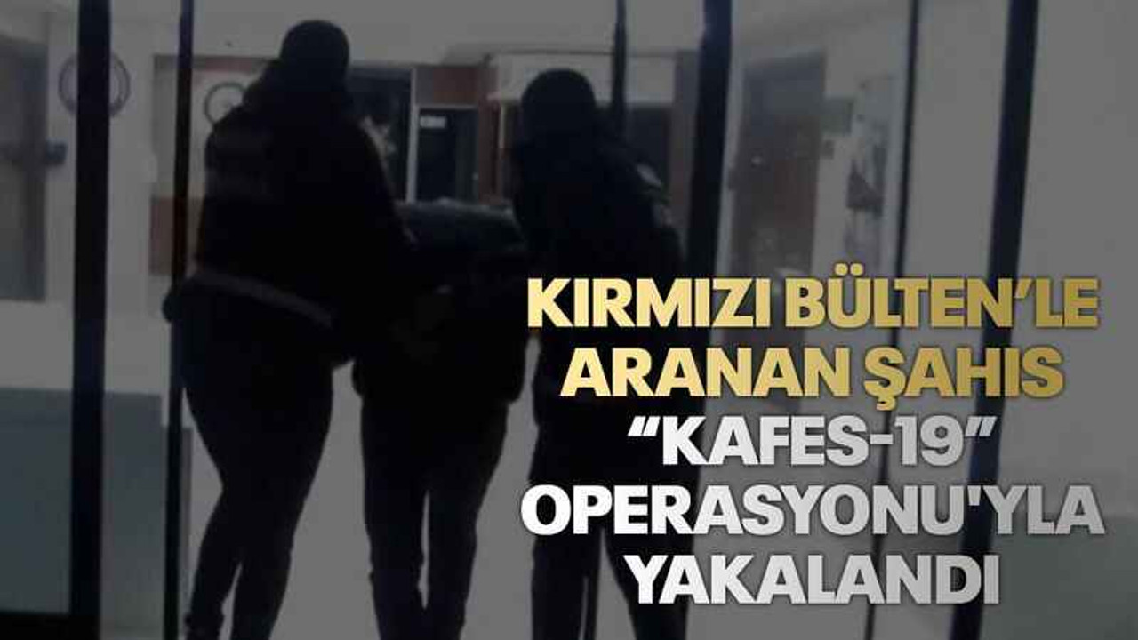 Kırmızı Bülten’le aranan şahıs “Kafes-19” Operasyonu'yla yakalandı